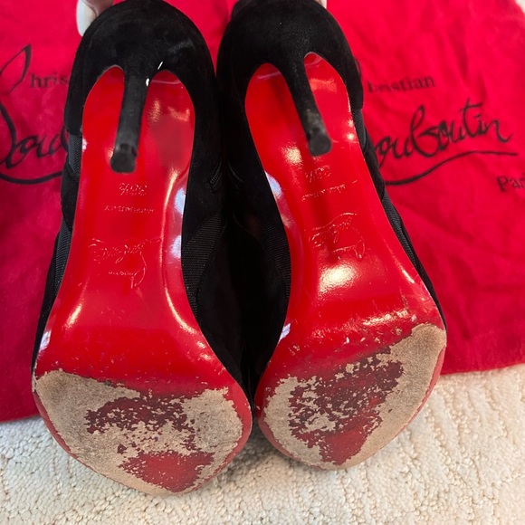 Christian Louboutin Booty FOLLETTERIA FLAME 100MM sz 36.5 in Black - Picture 5 of 6